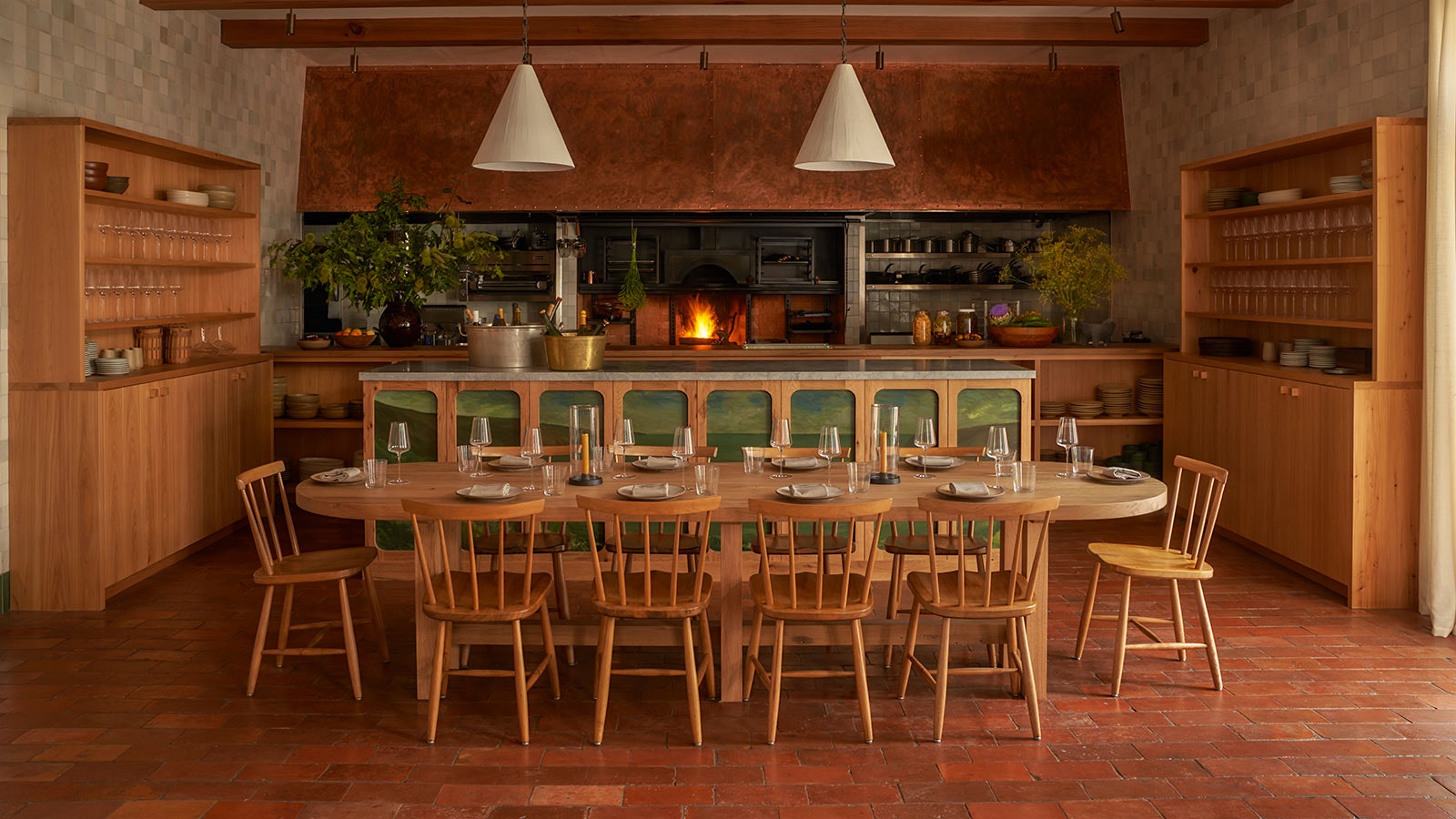 The interior of Little Mountain in Montecito, California
